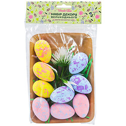 Набір декору великоднього WonderTime "Яйця, зелень"