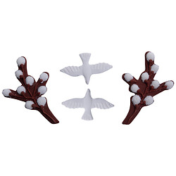 Набір декору кондитерського пасхального Добрик "Голуби з гілочками верби"