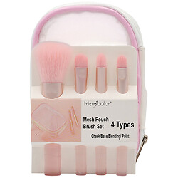 Набор кисточек для макияжа с косметичкой, 4 шт.