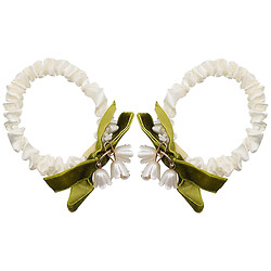 Набір резинок для волосся з декором "Квіти", 2 шт