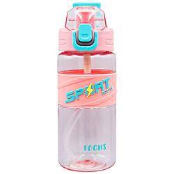 Бутылка для напитков пластиковая с трубочкой в   ассортименте