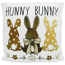 Подушка декоративная квадратная с принтом "Зайчики", 40х40 см