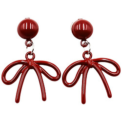 Сережки жіночі металеві з підвіскою "Бантики"