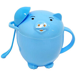 Стакан дитячий пластиковий фігурний з кришкою і ложкою