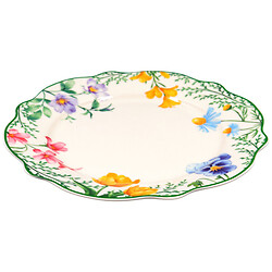 Тарелка десертная фарфоровая фигурная Almo Цветы, d=19,3 см