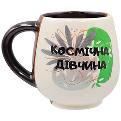 Чашка керамическая коньячная деколь "Весенняя" в упаковке, 400 мл