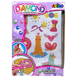 Алмазные стикеры, стикеры с клейкими основаниями, несколько пачек алмазов, сосуд, стилус, квадратик воска, в коробке, Mic