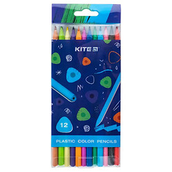 Олівці кольорові пластикові "Triangle", 12шт., Kite