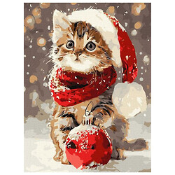 Картина за номерами "Кошеня та новорічна прикраса", 30х40см, Ідейка