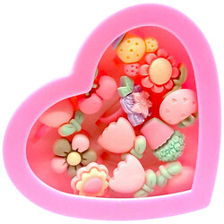 Кольцо пластиковое детское "СЕРДЦЕ", 12шт в подарочной кор., Mic