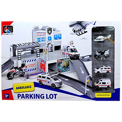 Набір "Автопаркінг із машинами швидкої допомоги", Chengmei Toys