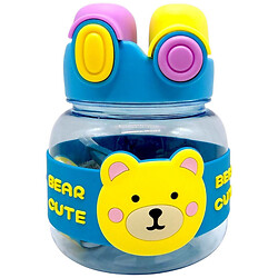 Пляшка для води 1000 мл, пластикова, ремінець, трубочка, шийка, в пакеті, Mic