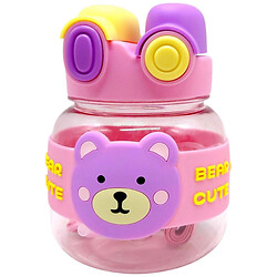 Пляшка для води 1000 мл, пластикова, ремінець, трубочка, шийка, в пакеті, Mic