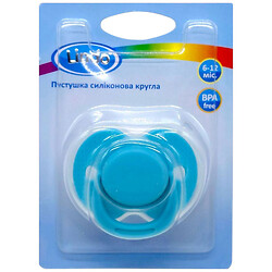 Пустушка силіконова кругла, від 6 до 12 міс, Lindo