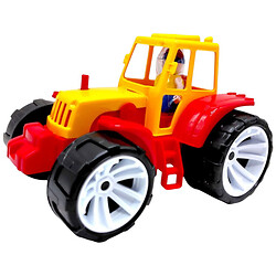 Трактор пластиковый "BAMS", КРАСНЫЙ/ЖЕЛТЫЙ, Bamsic