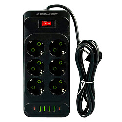 Сетевой удлинитель UA Power F33U, 4.0 м., Черный