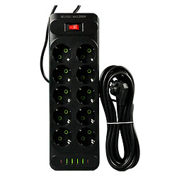 Сетевой удлинитель UA Power F35U, 4.0 м., Черный