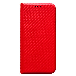 Чохол (книжка) Xiaomi Redmi Note 15, Carbon Case, Червоний