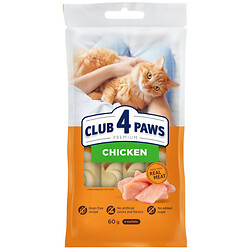 Лакомство для кошек кремовые C4Р Premium "Курица", 15 г х 4 шт/уп