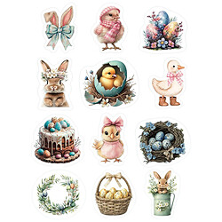 Наклейки прозрачные серия "Пасха", средние