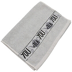 Полотенце кухонное махровое однотонное с принтом, 25х50 см