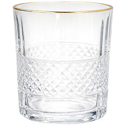 Стакан стеклянный низкий с золотым ободком, 340 мл