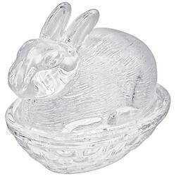 Цукерниця скляна з кришкою "Зайчик"