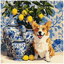 Картина за номерами "Коргі та лимони", 40х40 см, Ідейка