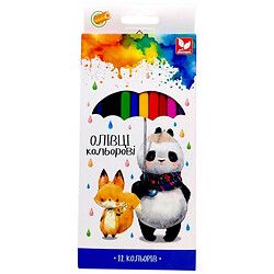 Олівці кольорові тригранні, 12 кольорів, Школярик