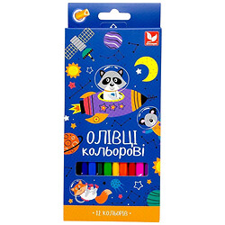 Карандаши цветные трехгранные, 12 цветов, Школярик