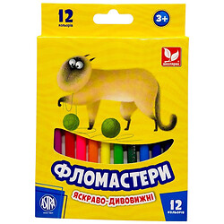 Фломастеры, 12 цветов, Школярик