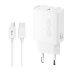 СЗУ XO L162, С кабелем, Type-C, Белый