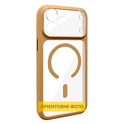 Чехол (накладка) Apple iPhone 15, GETMAN Moon Clear, MagSafe, Коричневый