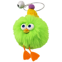 Брелок для ключів із дзвіночком "Пухнастий персонаж", 11 см