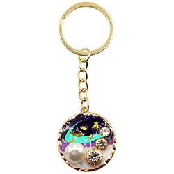 Брелок для ключів металевий з камінчиками, в асортименті