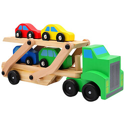 Набор игрушечный деревянный "Трейлер с автомобилями".