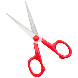 Ножницы канцелярские школьные с цветными пластиковыми ручками