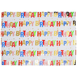 Бумага упаковочная для подарков Happy Birthday, 70х100 см