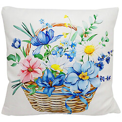 Подушка декоративная квадратная с весенним принтом, 40х40 см