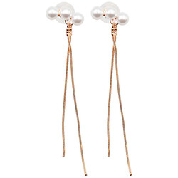 Сережки жіночі з перлинами довгі підвіски