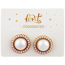 Серьги-гвоздочки женские с жемчугом