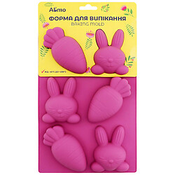 Форма для випікання силіконова фігурна Almo, 6 шт/лист