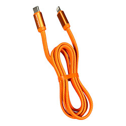 USB кабель WUW X242 Apple iPhone SE 2022 / iPhone 14 Pro Max / iPhone 14 Plus / iPhone 14 Pro / iPhone 14 / iPhone 13 Pro / iPhone 13 Mini / iPhone 13 / iPhone 13 Pro Max / iPhone 12 Mini / iPhone 12 Pro Max, Lightning, 1.0 м., Помаранчевий