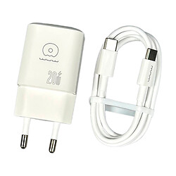 СЗУ WUW T104C, С кабелем, Type-C, Белый