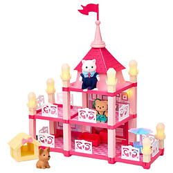 Домик, 2 флоксовых животных, подсветка, мебель, в коробке, Mic