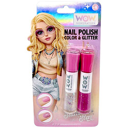 Лак для нігтів пастель+глітер, 2шт., Mic