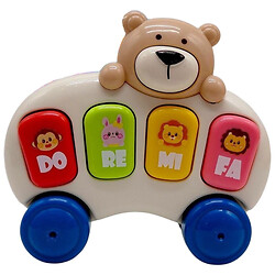 Піаніно "Ведмедик Роллі", назви тварин та цікаві факти, 8 пісень, 8 казок, підсвічування, клавіші, Wtoys