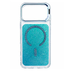Чохол (накладка) Apple iPhone 16 Pro Max, Epik Jewel Sparkle, MagSafe, Aqua Blue, Блакитний