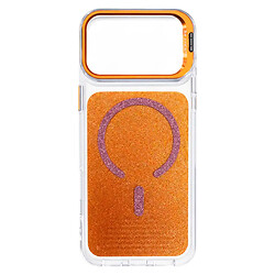 Чехол (накладка) Apple iPhone 17, Epik Jewel Sparkle, MagSafe, Orange Sparkle, Оранжевый