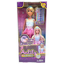 Кукла, высота: 30 см, голова и руки: резина, тело и ноги: пластик, съемное платье и обувь, диадема, украшения для платья, в коробке, Mic